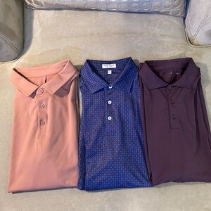Sold as Bundle. Lululemon Size Large, Peter Millar- Medium, Travis Mathew Size L